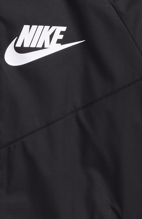 Shop Nike Windrunner Water Resistant Hooded Jacket In Black/white