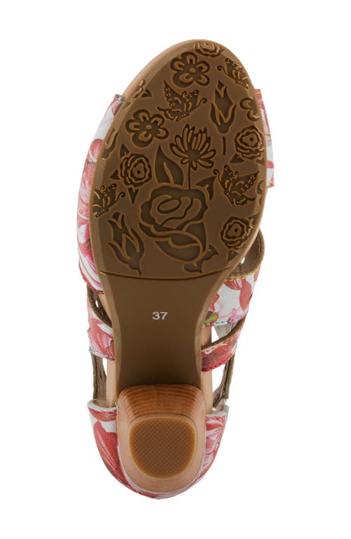 L'artiste By Spring Step Icon Fleur Sandal In Red Multi