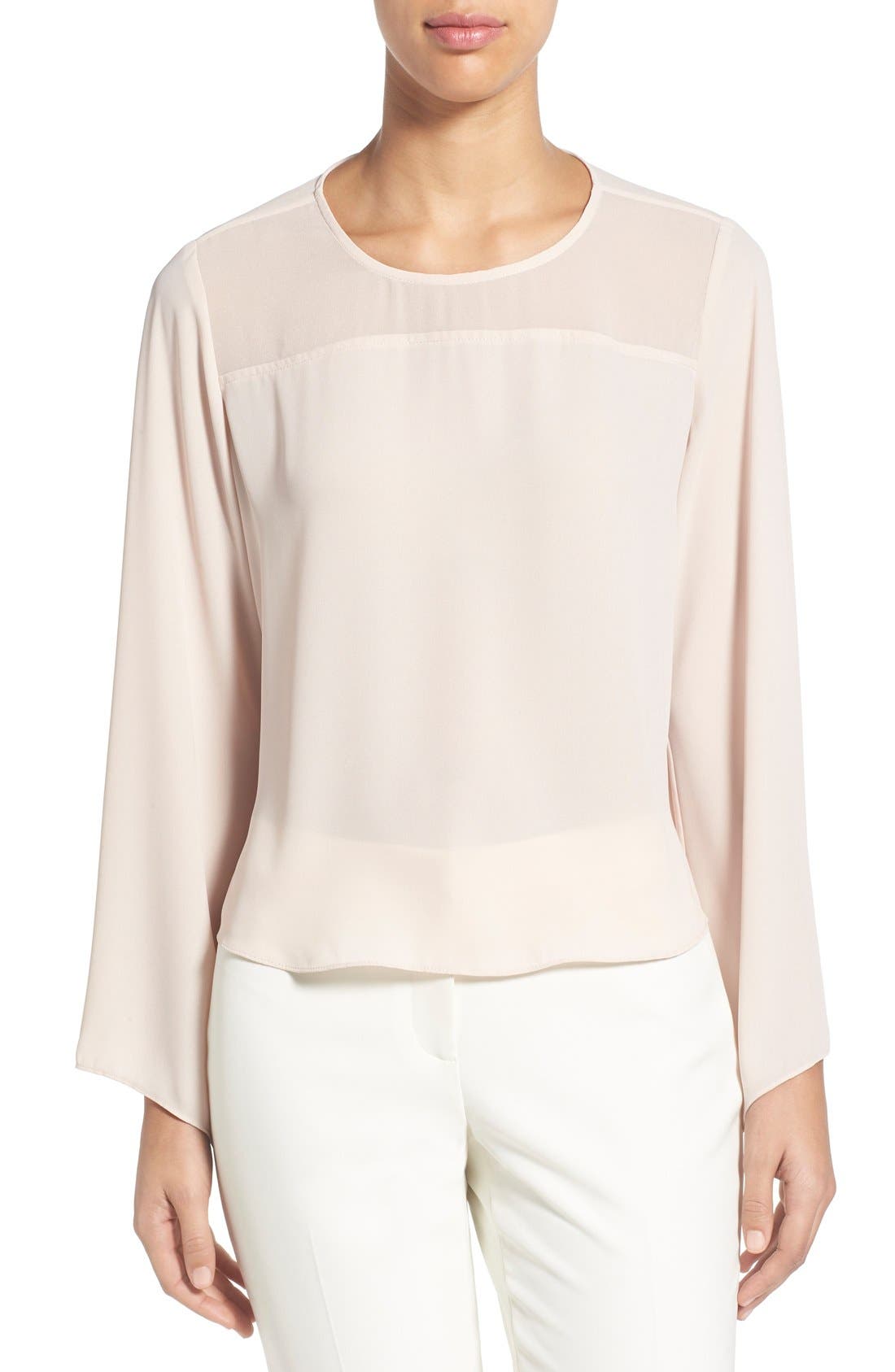 Vince Camuto Chiffon Yoke Bell Sleeve Blouse Nordstrom