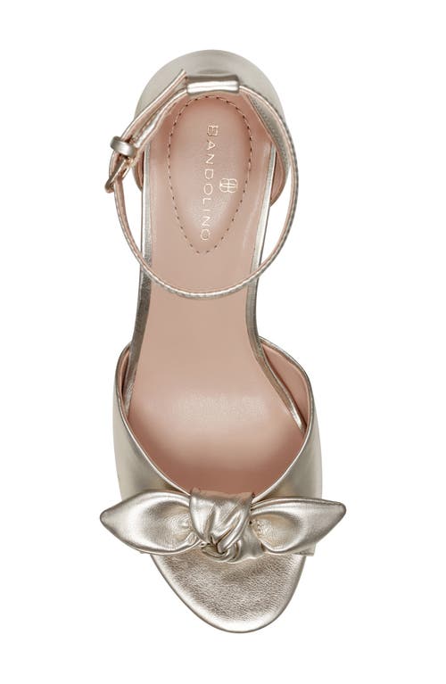 Bandolino Andora Ankle Strap Kitten Heel Sandal In Gol01