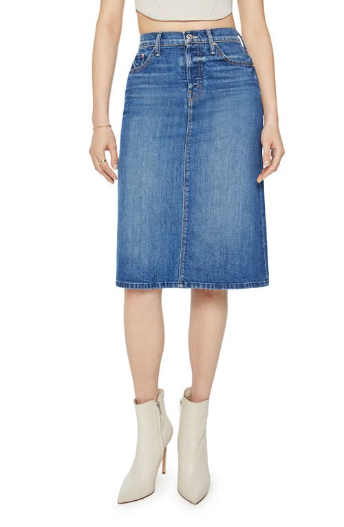 MOTHER The Vagabond Denim Midi Skirt in Its A Small World at Nordstrom, Size 25