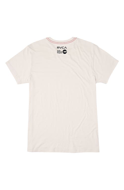 Shop Rvca Bat Boy Graphic T-shirt In Antique White