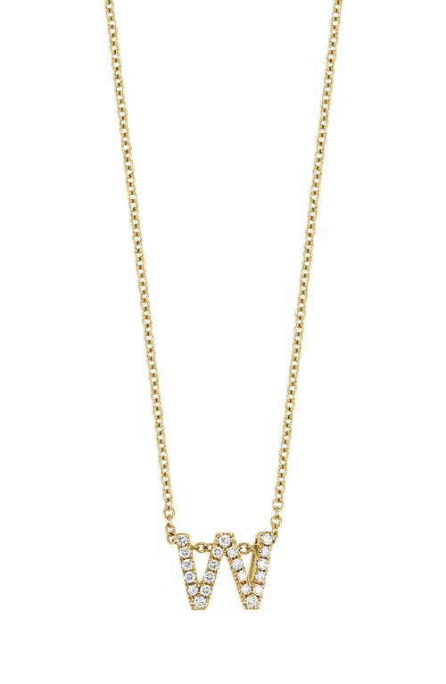 Bony Levy 18k Gold Pavé Diamond Initial Pendant Necklace In 18k Yellow Gold - W