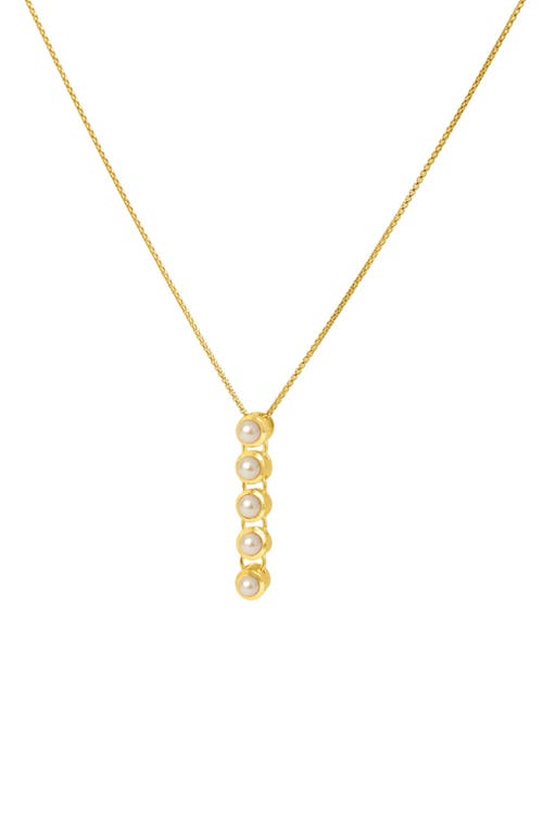 Signature Cultured Pearl Pendant Necklace in Pearl/Gold