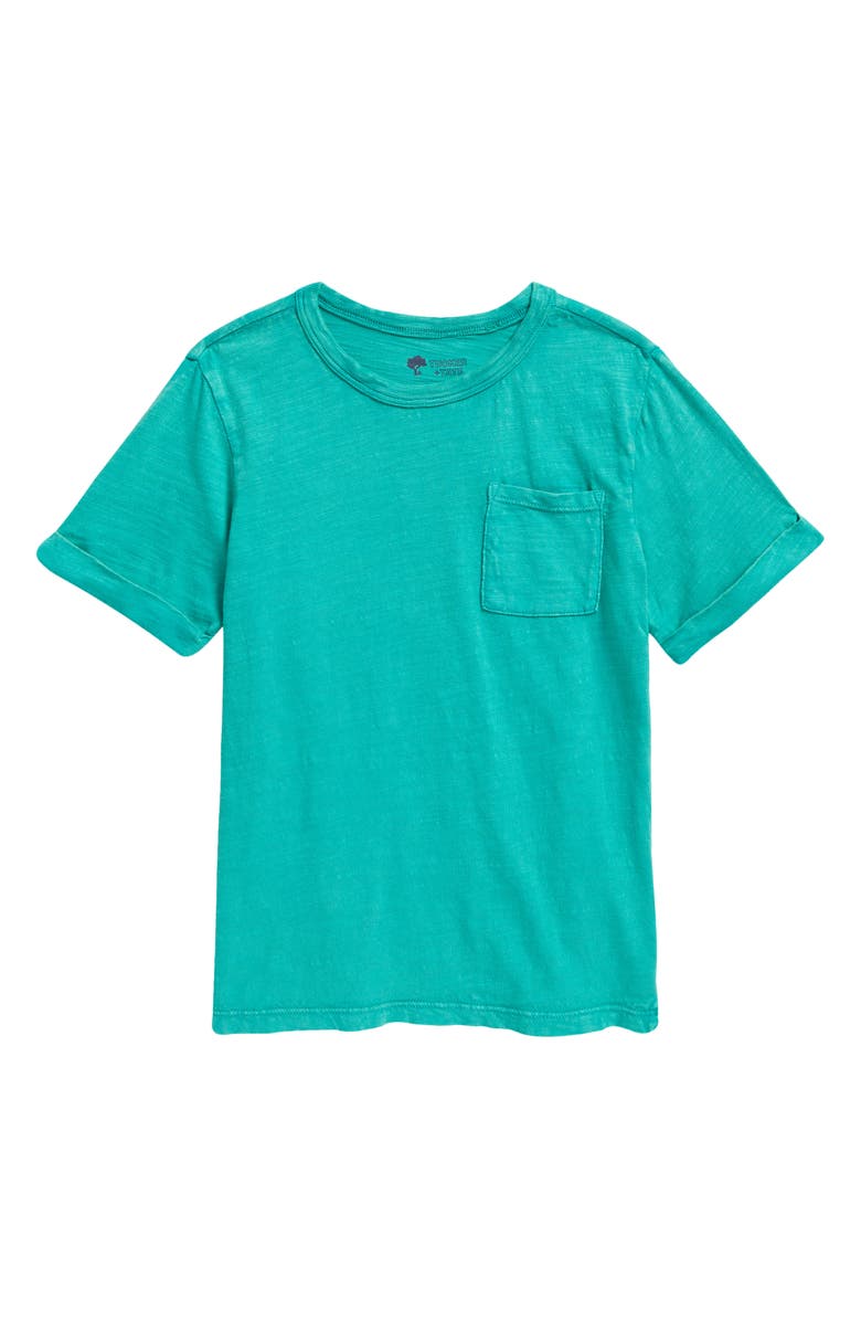 TUCKER + TATE Kids' Relaxed Pocket T-Shirt, Main, color, GREEN HOLLY