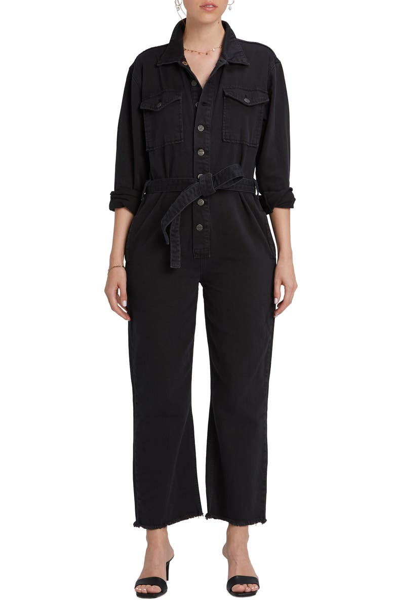 BOYISH JEANS The Guy Cotton Blend Utility Jumpsuit, Main, color, DARK BLUE