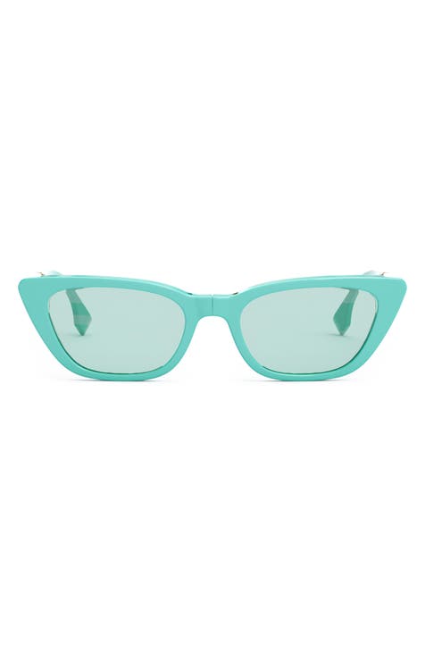  FENDI Women's Narrow Cat Eye Sunglasses, Pink/Blue, One Size :  Clothing, Shoes & Jewelry
