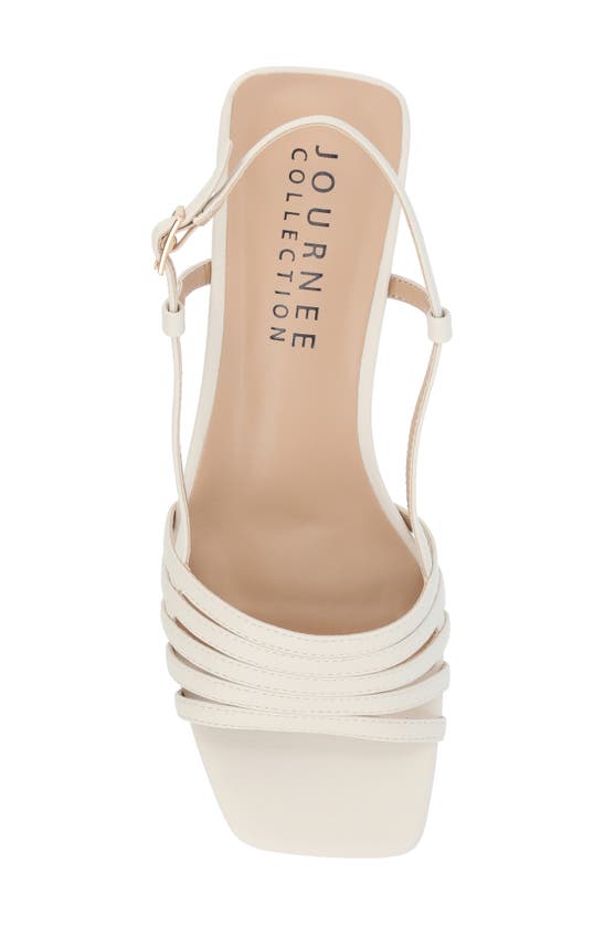 Shop Journee Collection Shayana Block Heel Slingback Sandal In Bone