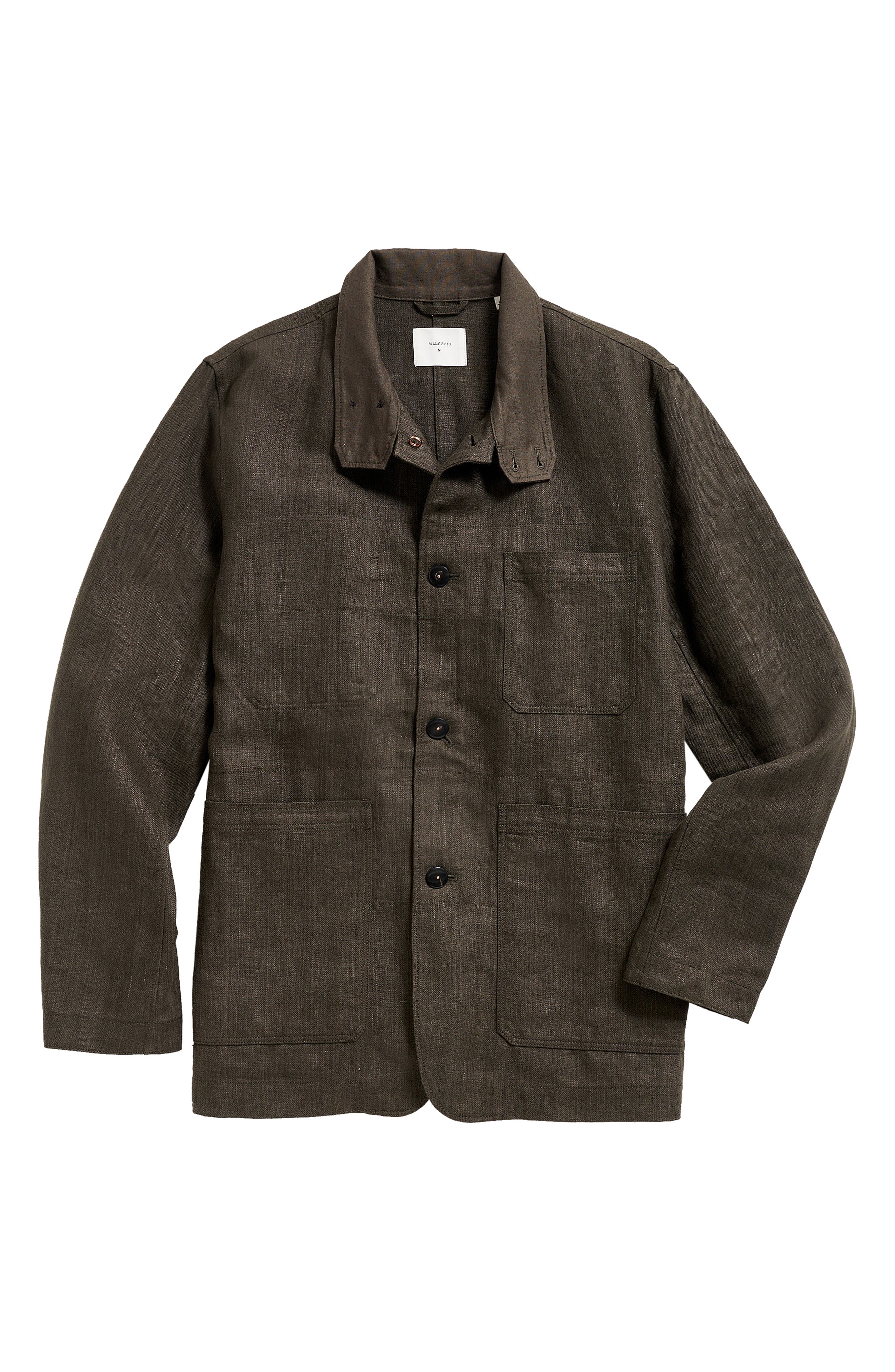 Billy Reid Natchez Linen Chore Jacket in Steel Grey Smart Closet