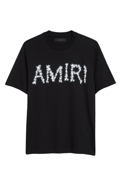 Shop Amiri Stars Logo Cotton Graphic T-shirt In Black