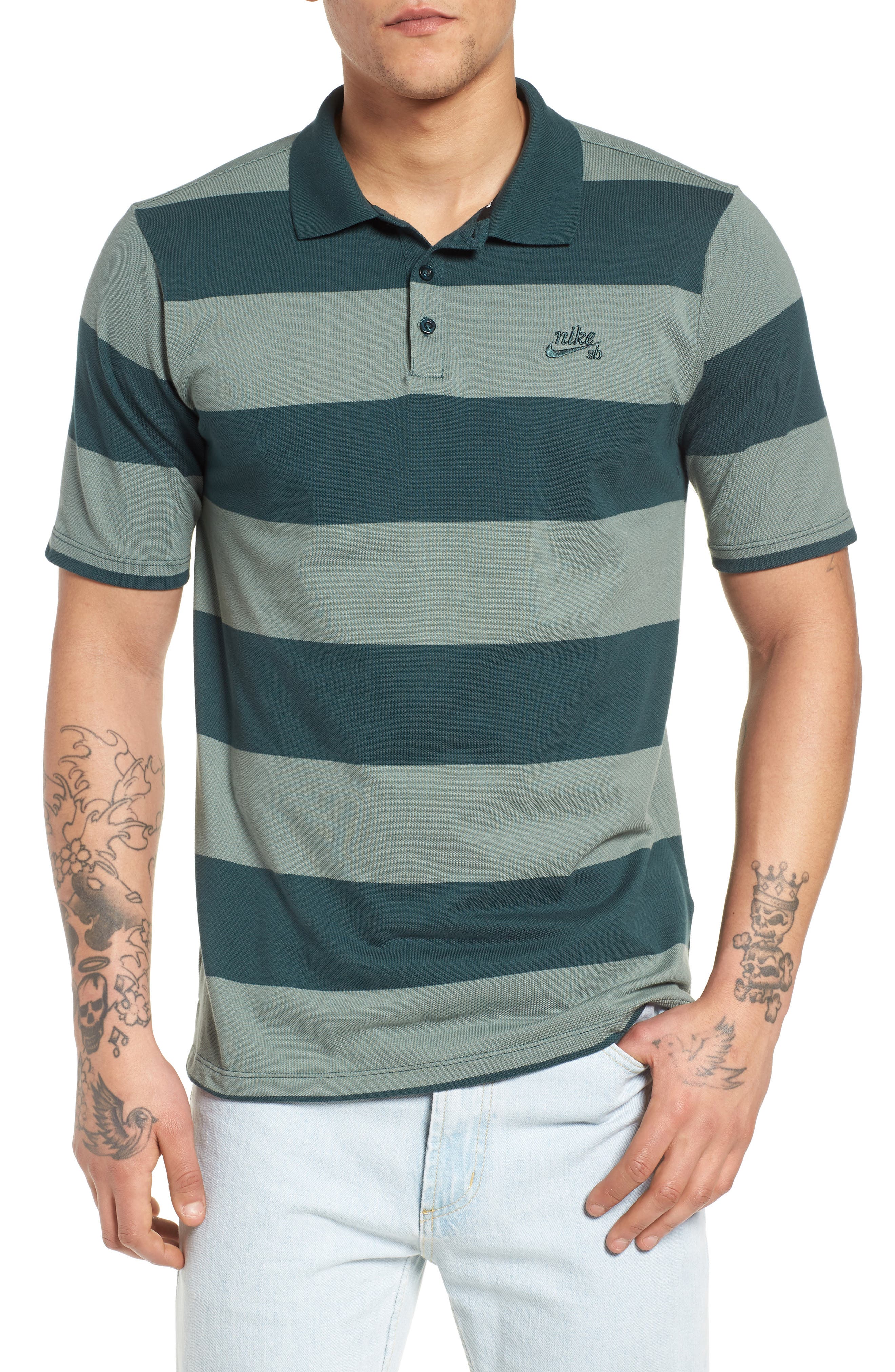 nike sb striped polo