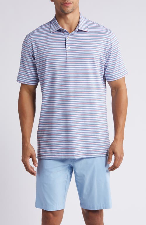 Oakland Stripe Performance Golf Polo in Infinity