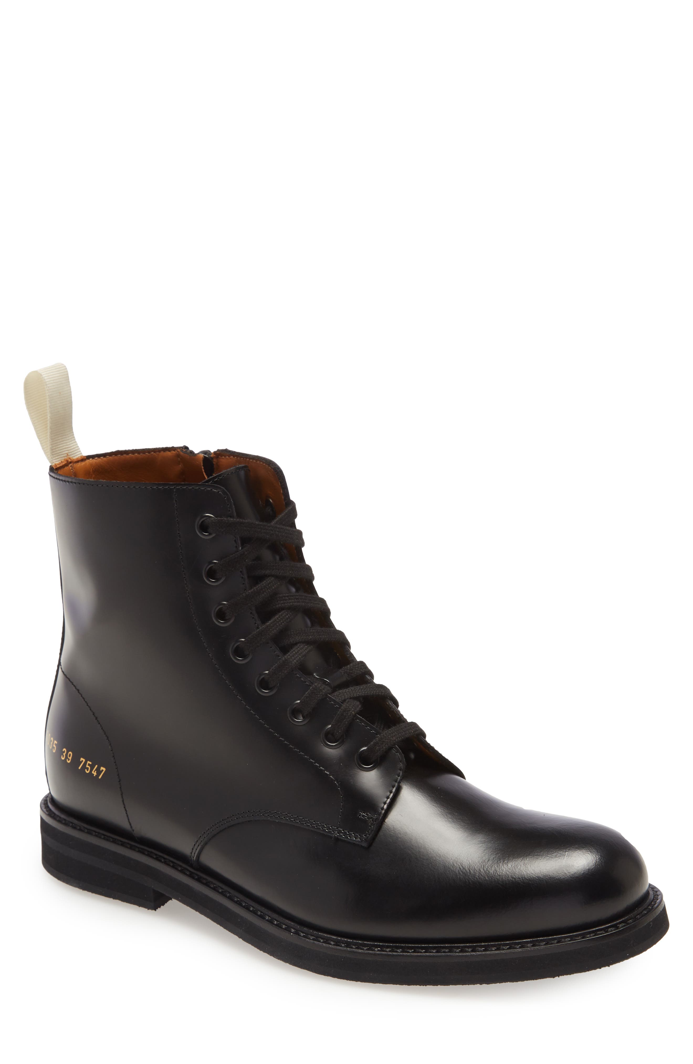 common projects black combat boots