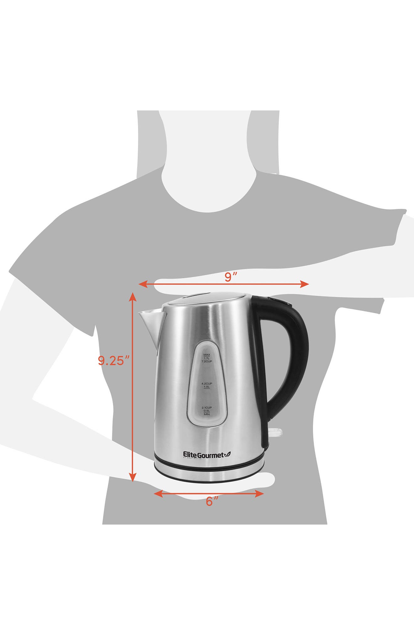 MAXIMATIC Elite Platinum EKT1271 1.7L Cordless Electric Glass Kettle