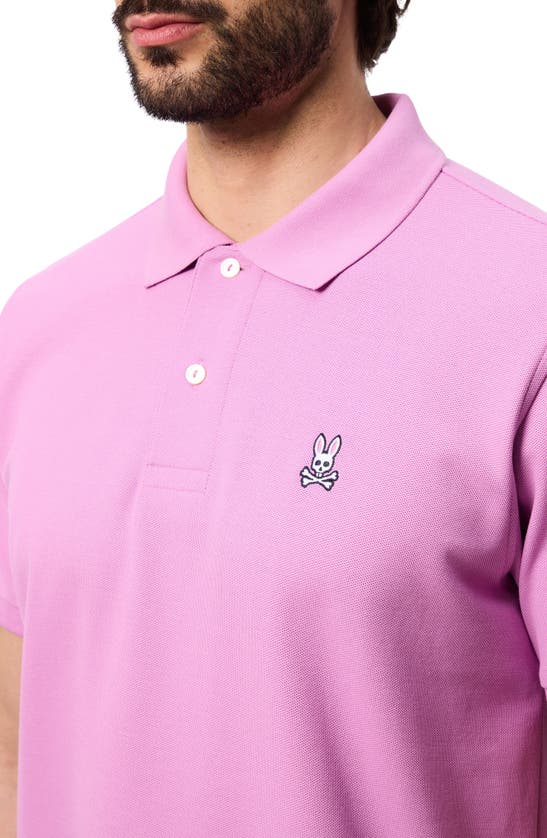 Shop Psycho Bunny The Classic Slim Fit Piqué Polo In Violet