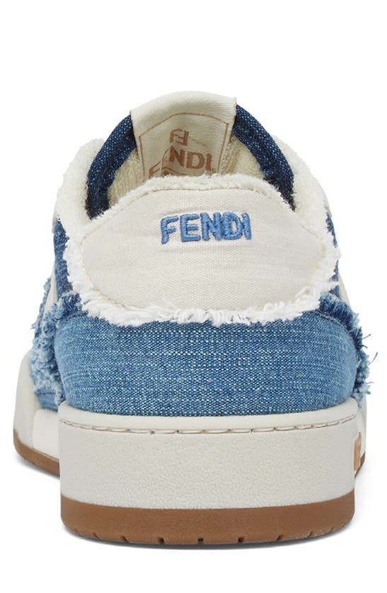 Fendi Men's Match Mixed Denim Low-top Sneakers In Blue | ModeSens