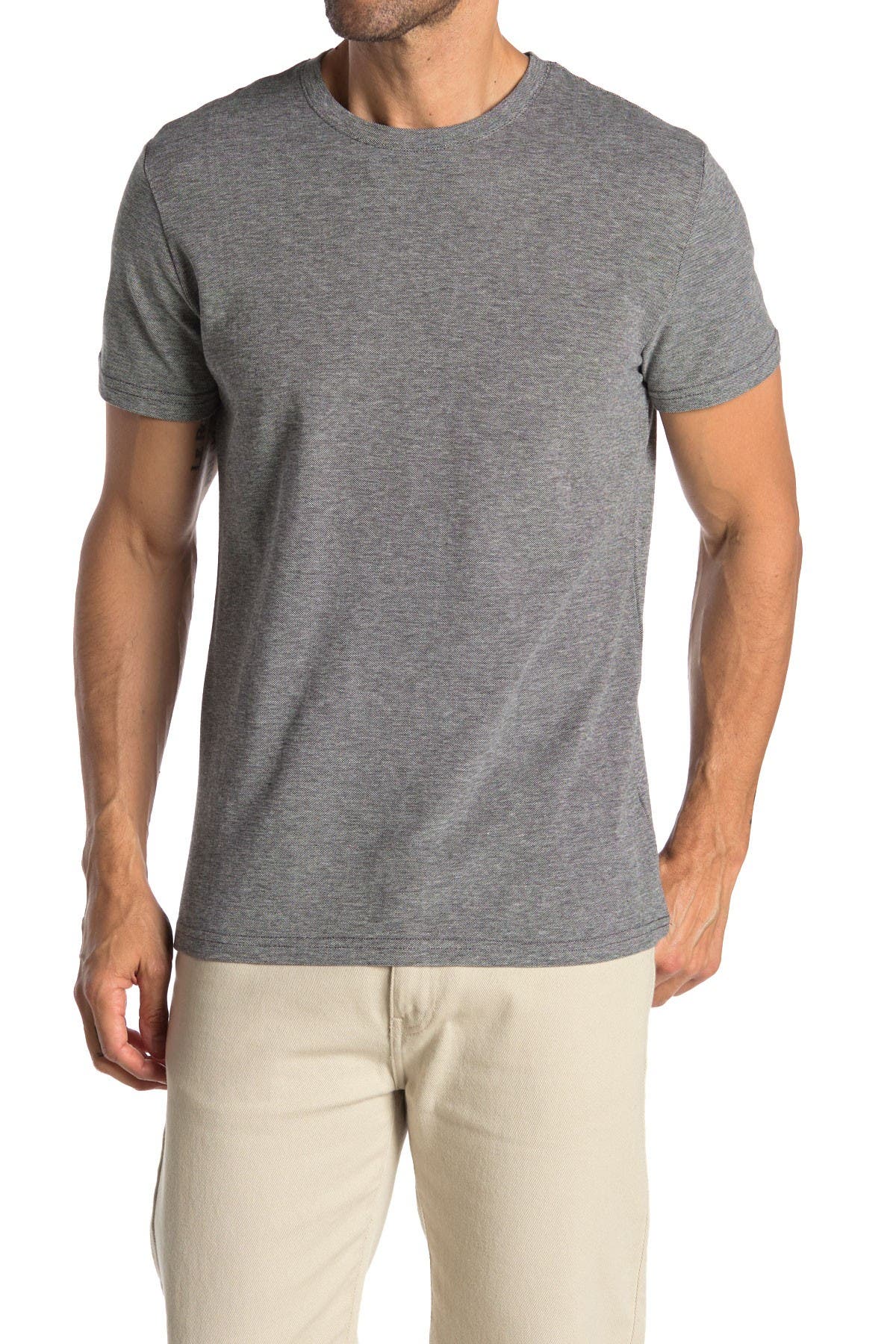 pique crew neck t shirt