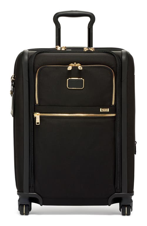 Shop Tumi Alpha 3 22-inch Wheeled Dual Access Continental Carry-on Bag In Black/gold