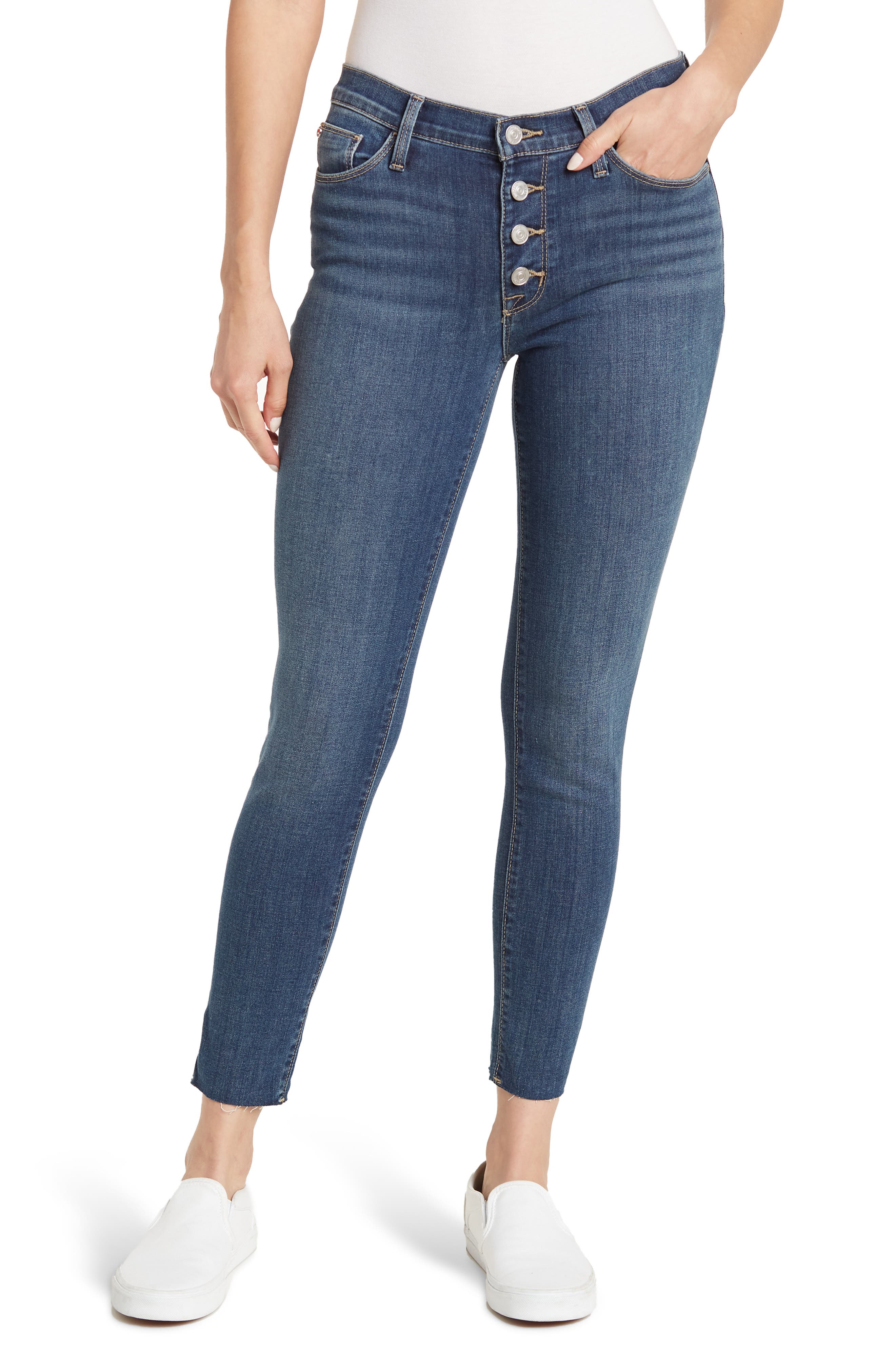 Blue Cropped Jeans for Women 