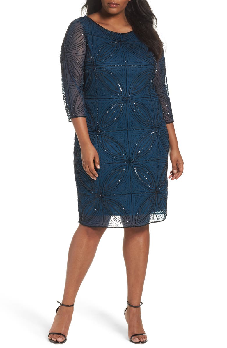 Pisarro Nights Embellished Sheath Dress (Plus Size) | Nordstrom