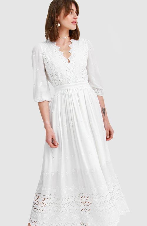 Belle & Bloom All Eyes On Me Midi Dress - White
