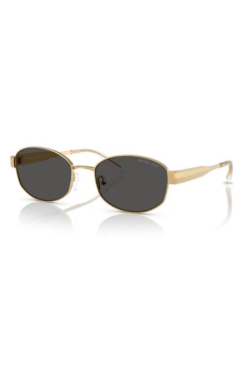 Michael Kors 56mm Oval Sunglasses In Dark Grey/gold
