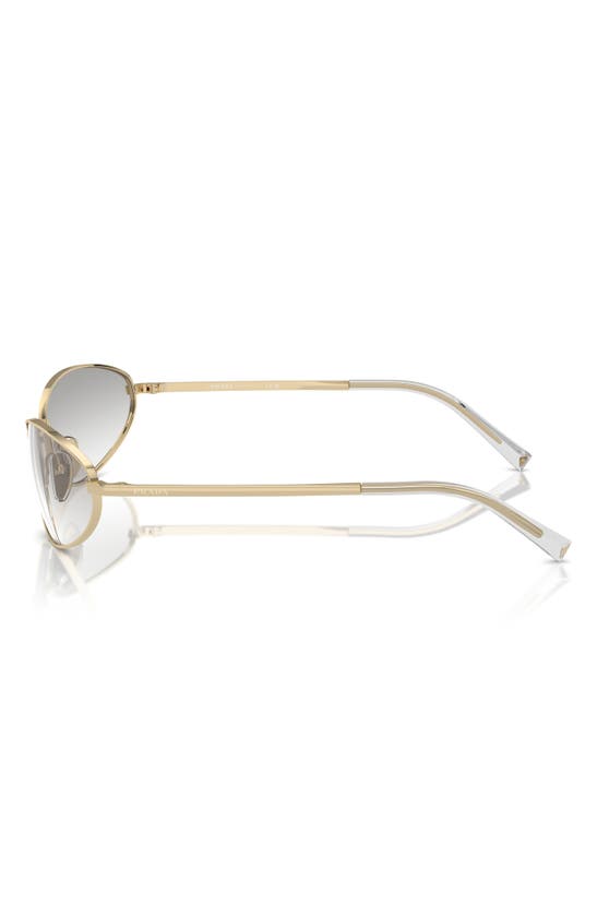 Shop Prada 59mm Oval Sunglasses In Pale Gold