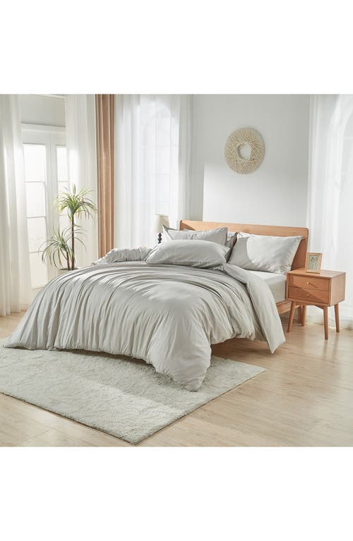 Sijo Luxesoft Organic Cotton Sateen Duvet Cover In Dove