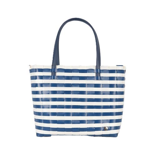 Shop Handed By Sunny Bay Recycled Plastic Weekender Bag In Ocean Blue/pearl White