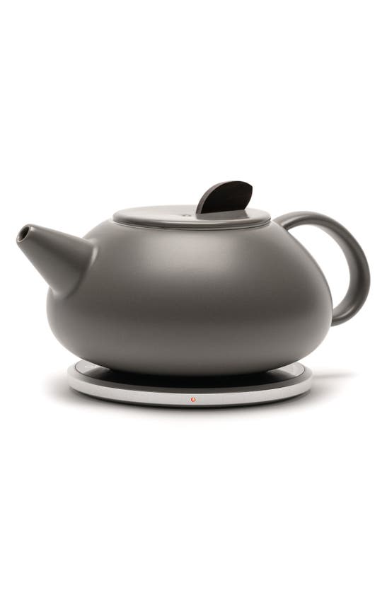 Shop Ohom Leiph Ceramic Self-heating Teapot Set In Stone Gray