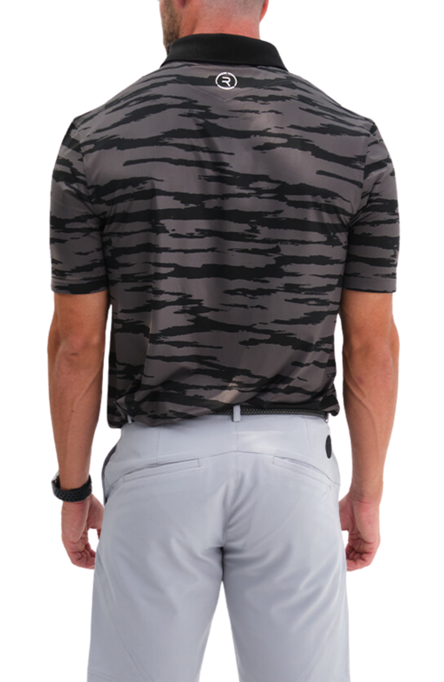 Reflo Tagus Performance Sustainable Polo In Black