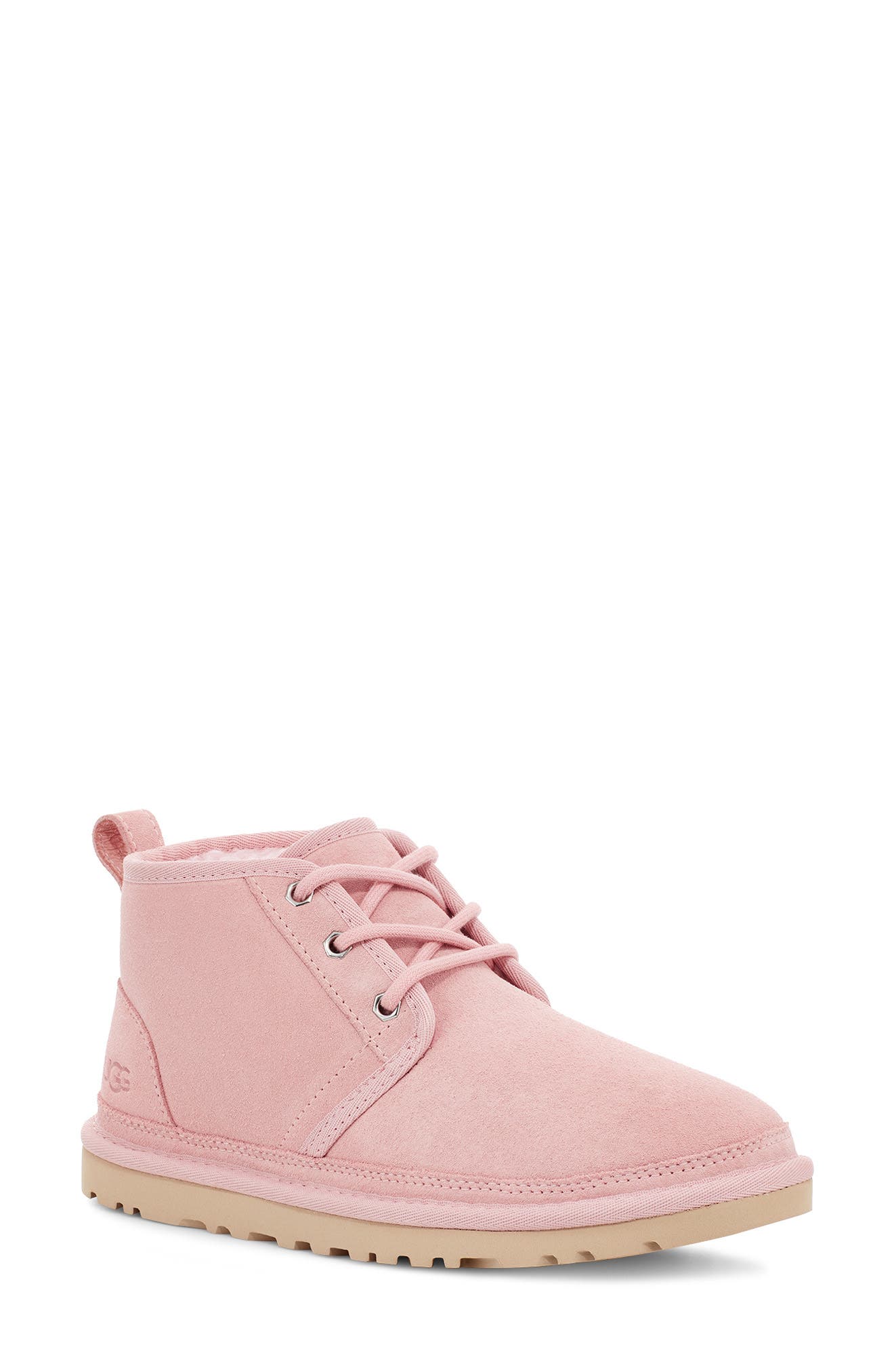 Ugg Neumel Faux Fur Lined Chukka Boot In Pink Cloud Suede