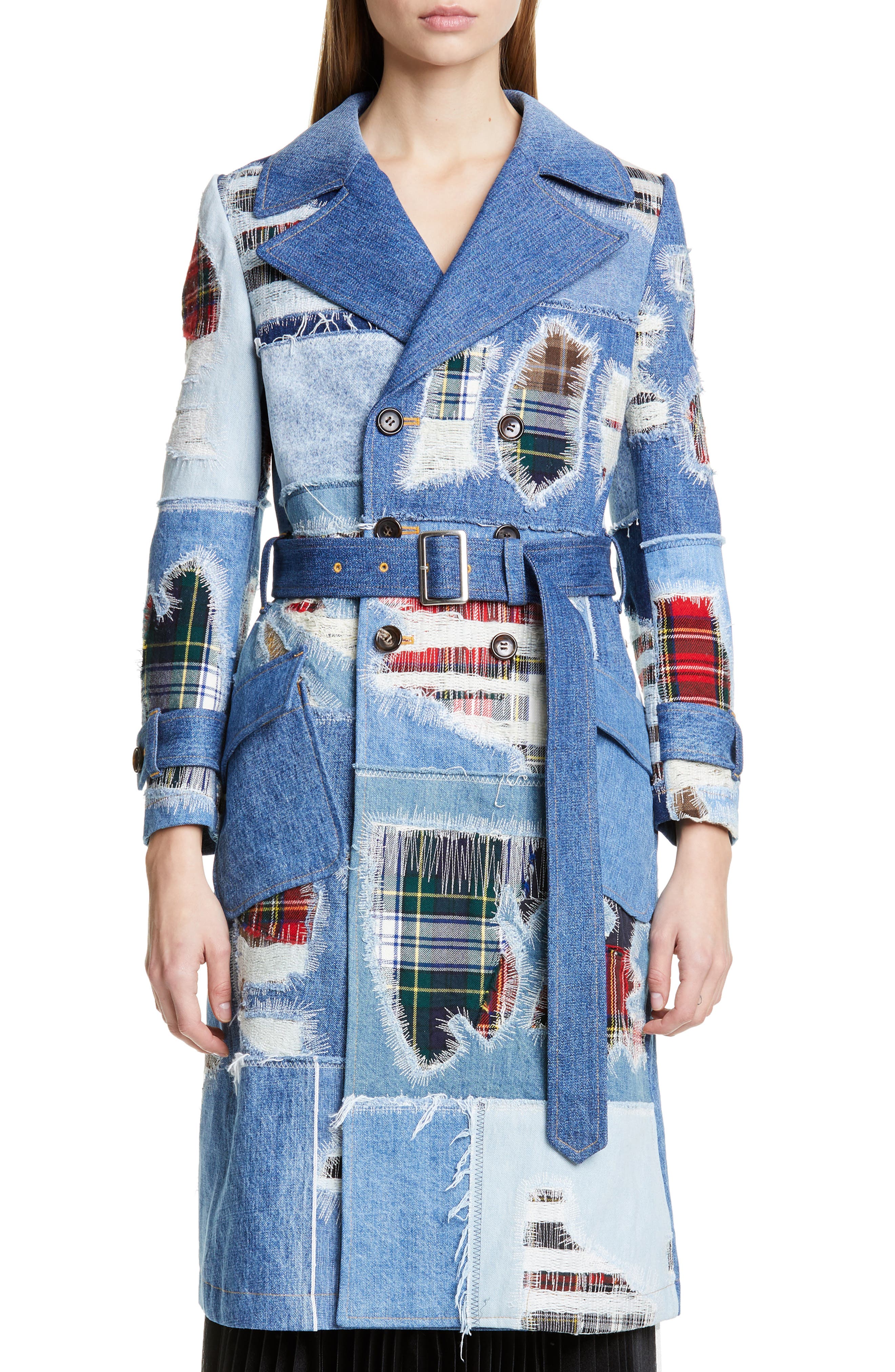 patchwork trench coat