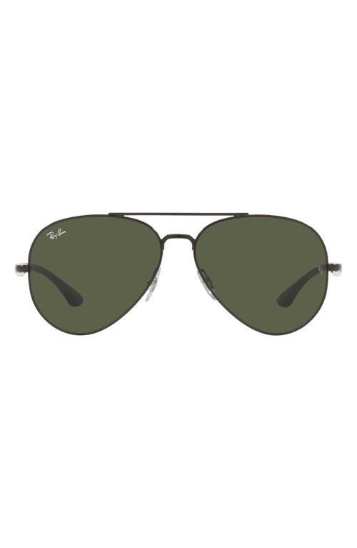 Ray Ban Ray-ban 58mm Pilot Sunglasses In Black/green