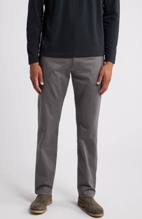 Johnston & Murphy Straight Leg Stretch Pima Cotton Pants In Dark Charcoal