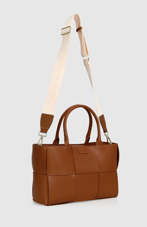 Belle & Bloom Classic Weft Shoulder Strap In Cream/camel