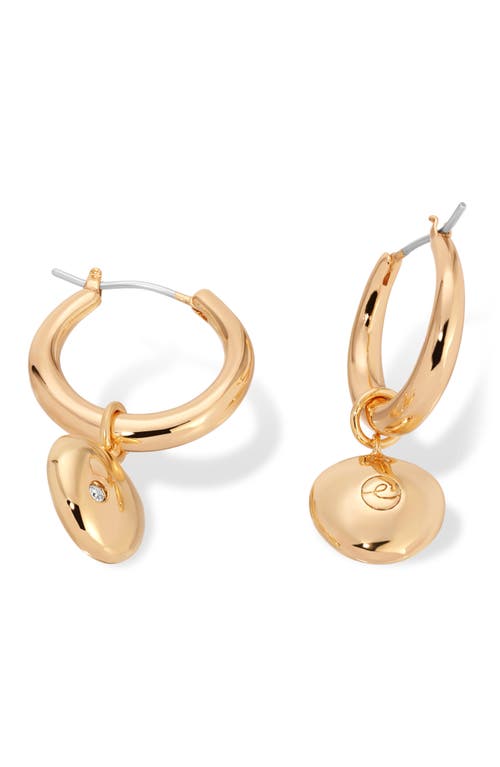 Ettika Polished Pebble Huggie Hoop Earrings In Gold