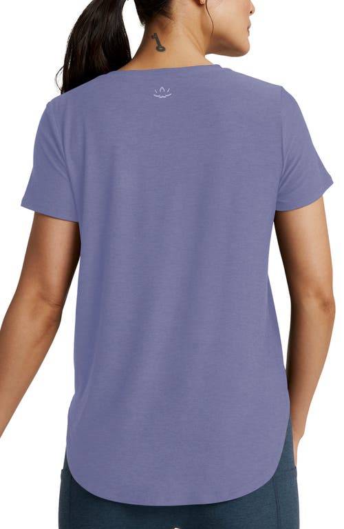 Shop Beyond Yoga On The Down Low T-shirt In Periwinkle Cloud Heather