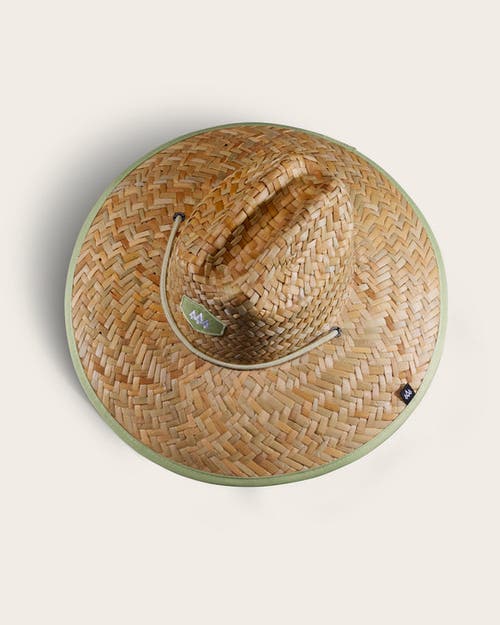Hemlock Solid Straw Lifeguard Hat In Solid Green