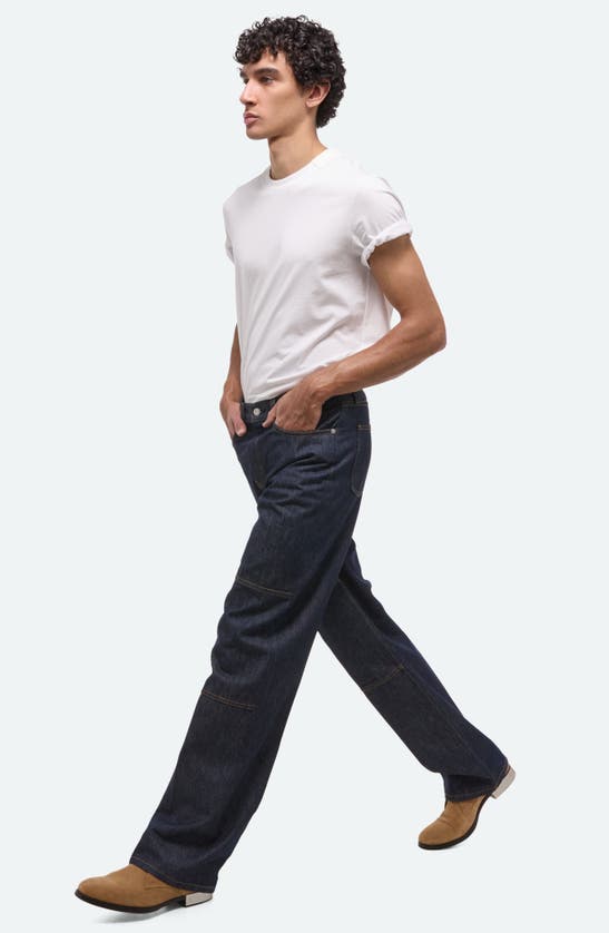 Shop Helmut Lang Raw Denim Carpenter Jeans In Raw Indigo