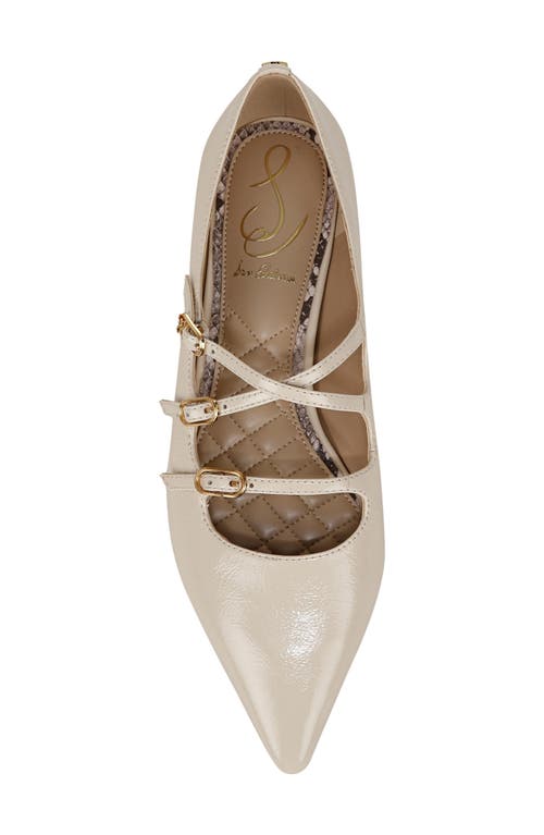 Shop Sam Edelman Cass Pointed Toe Flat In Alpine Ivory