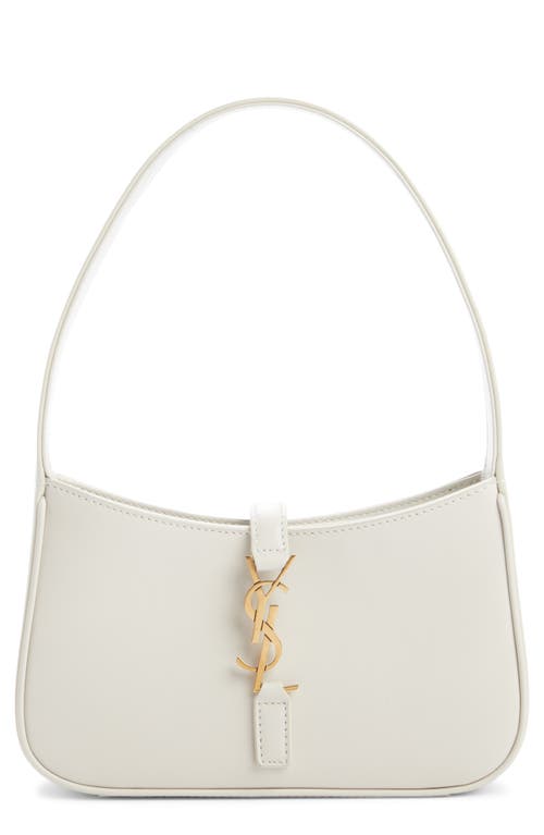 Saint Laurent Micro Le 5 à 7 Leather Hobo in Crema Soft at Nordstrom