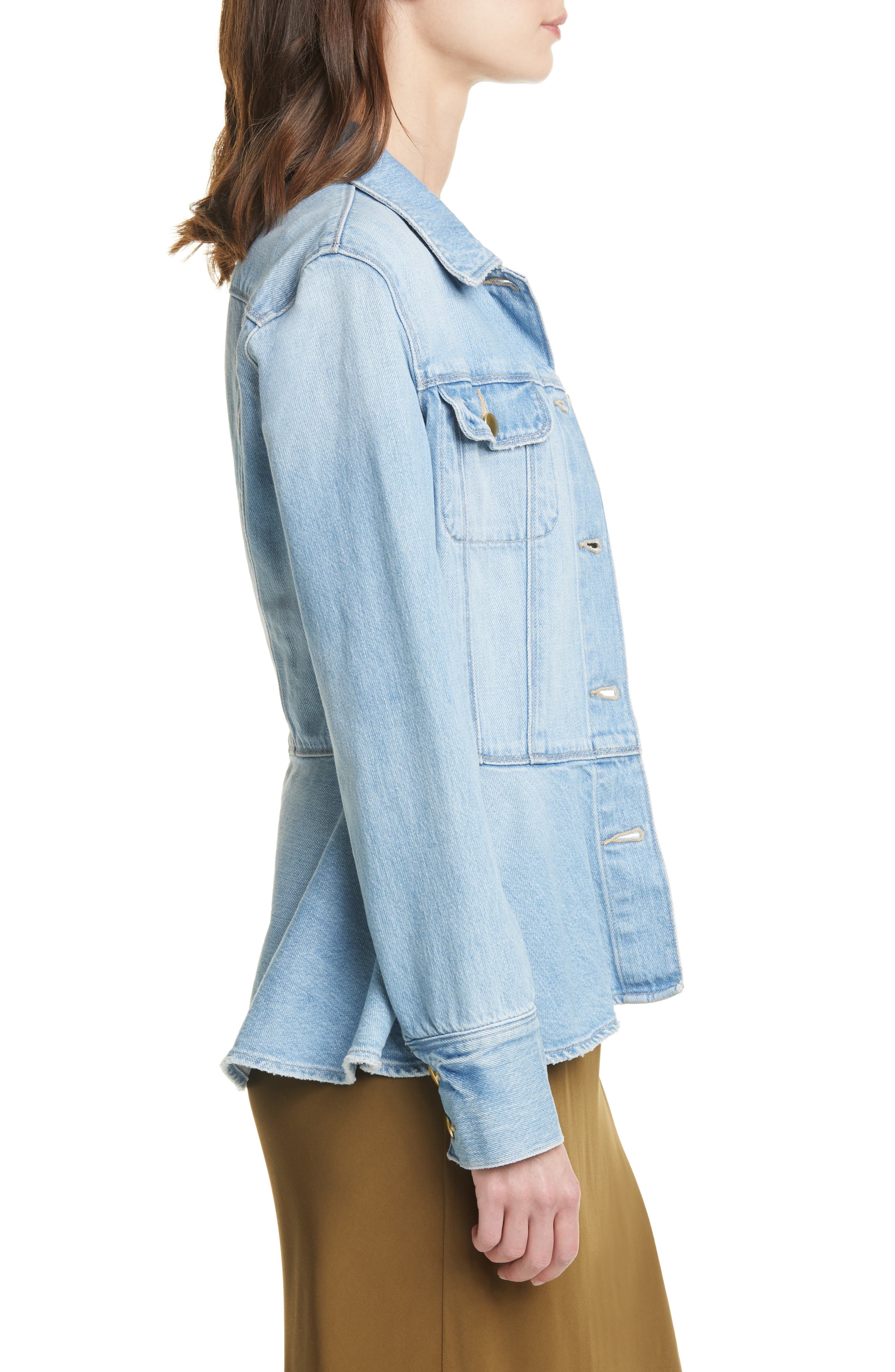 frame flounce denim jacket