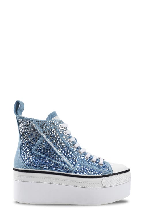 Zigi Carmensa Embellished Platform High Top Sneaker In Blue