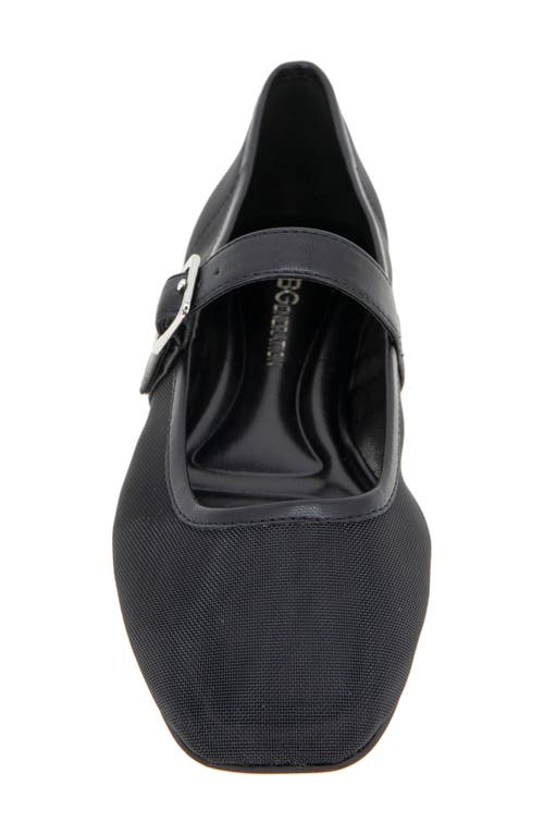 Bcbgeneration Harpin Mary Jane Flat In Black Mesh