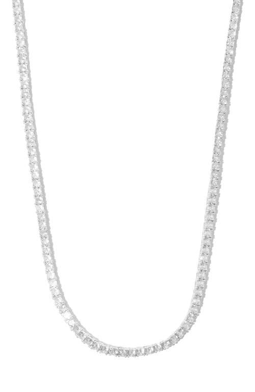 Audrey Cubic Zirconia Tennis Necklace in Silver