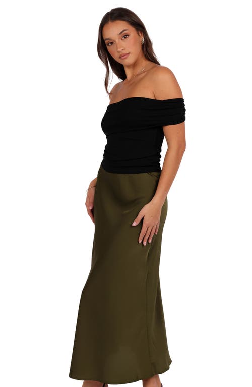 Petal And Pup Petal & Pup Nellie Satin Maxi Skirt In Black