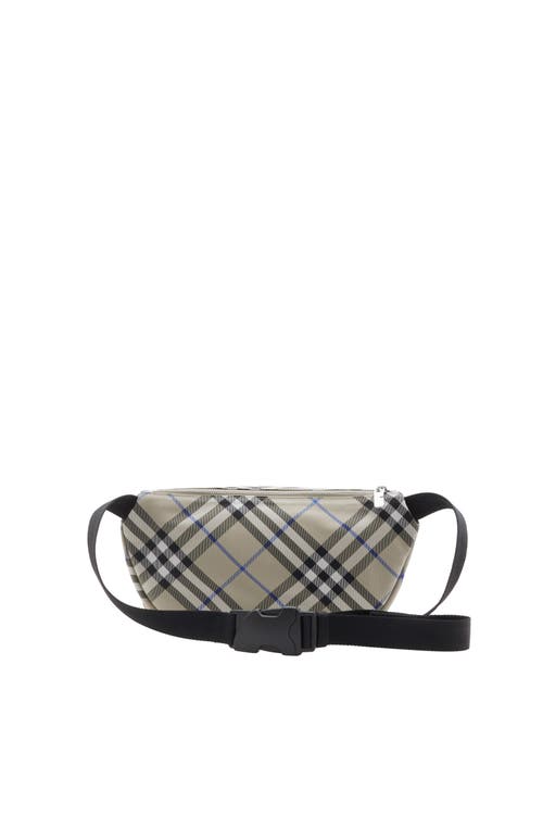 Burberry Check Belt Bag In Lichen