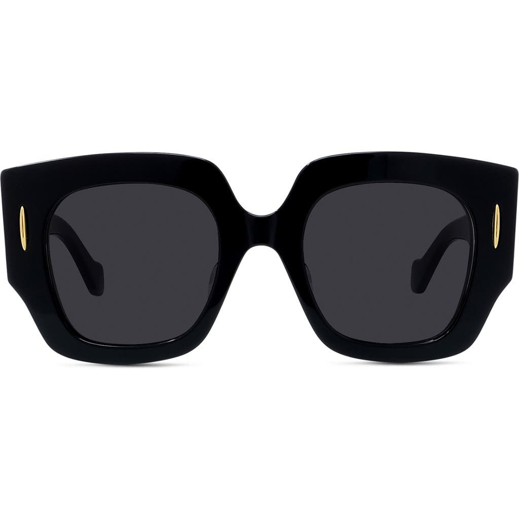 Loewe Anagram 50mm Small Geometric Sunglasses In Black