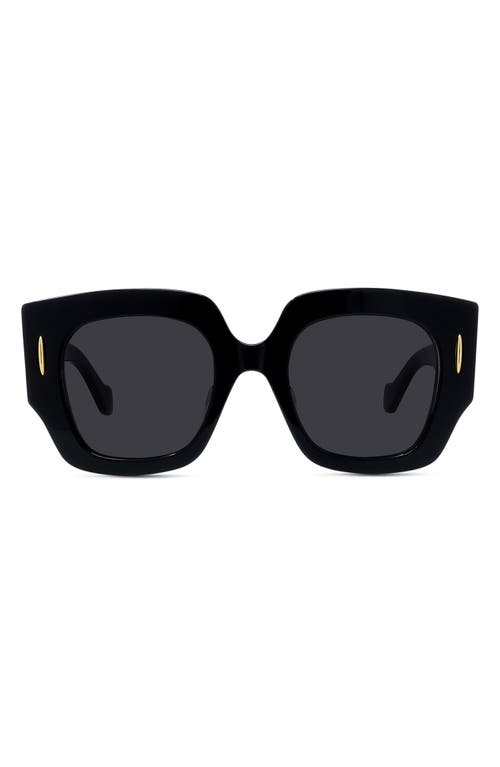 Loewe Anagram 50mm Small Geometric Sunglasses In Black